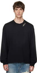 AMIRI Black 'AMIRI' Script Oversized Long Sleeve T-shirt