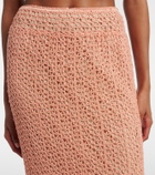Anna Kosturova Rosette crochet cotton midi skirt