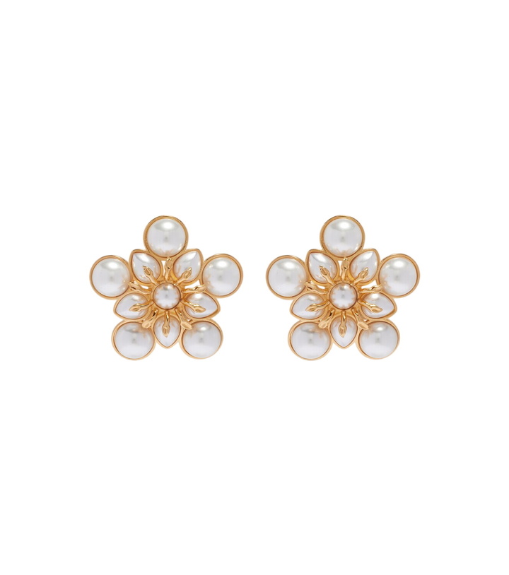 Photo: Oscar de la Renta Embellished clip-on earrings