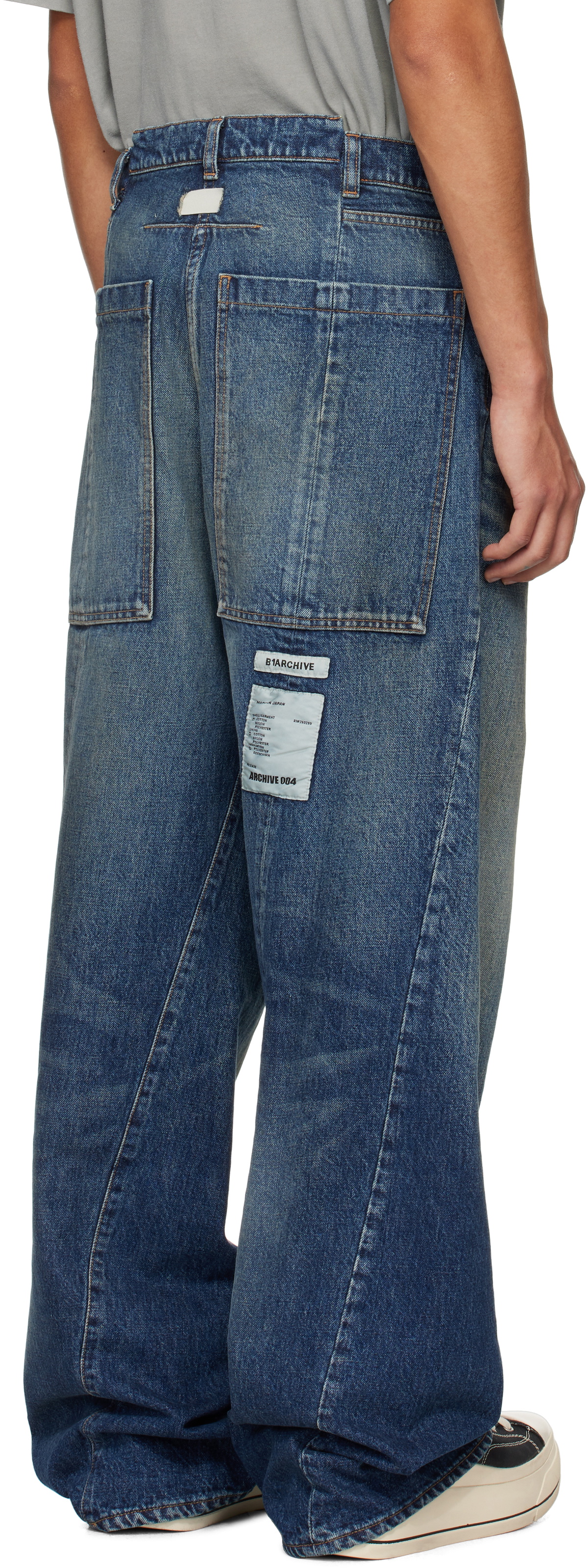 B1ARCHIVE Blue Wide Leg Jeans