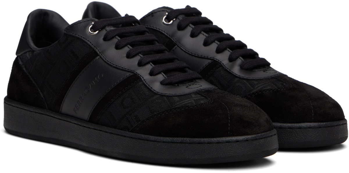Ferragamo Black Signature Low-Top Sneakers Salvatore Ferragamo