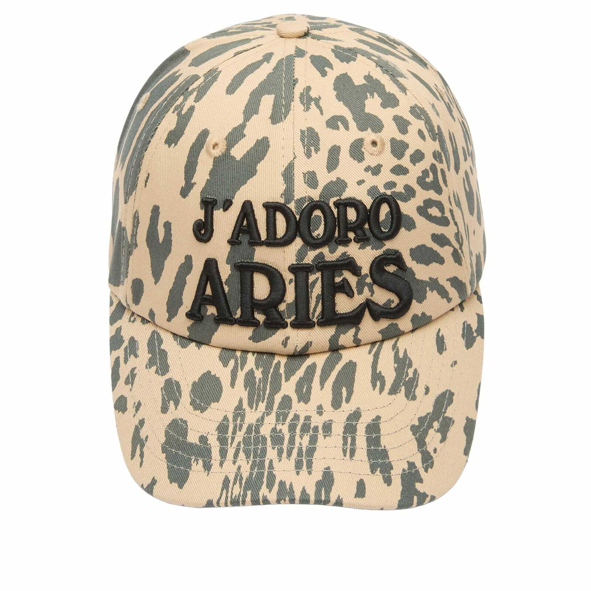 Aries Men's J'Adoro Leopard Cap in Beige 