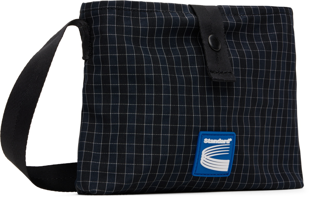 Kijun Navy Check Sacoche Bag