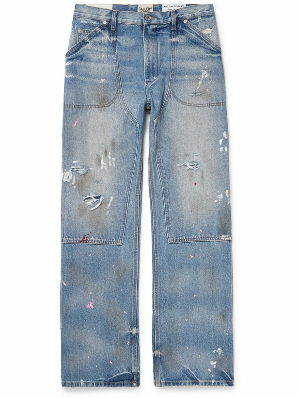 Photo: Gallery Dept. - Branko Carpenter Straight-Leg Distressed Jeans - Blue