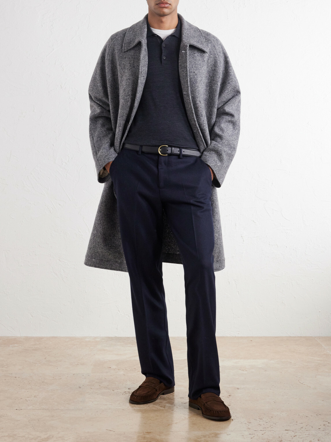 Sunspel - Straight-Leg Wool Trousers - Blue
