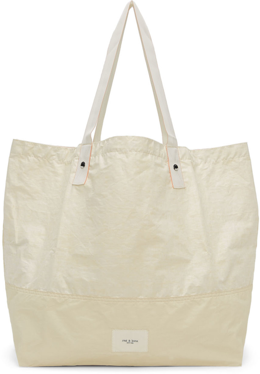 DENHAM x WDS CANVAS TOTE BAG / WHITE-