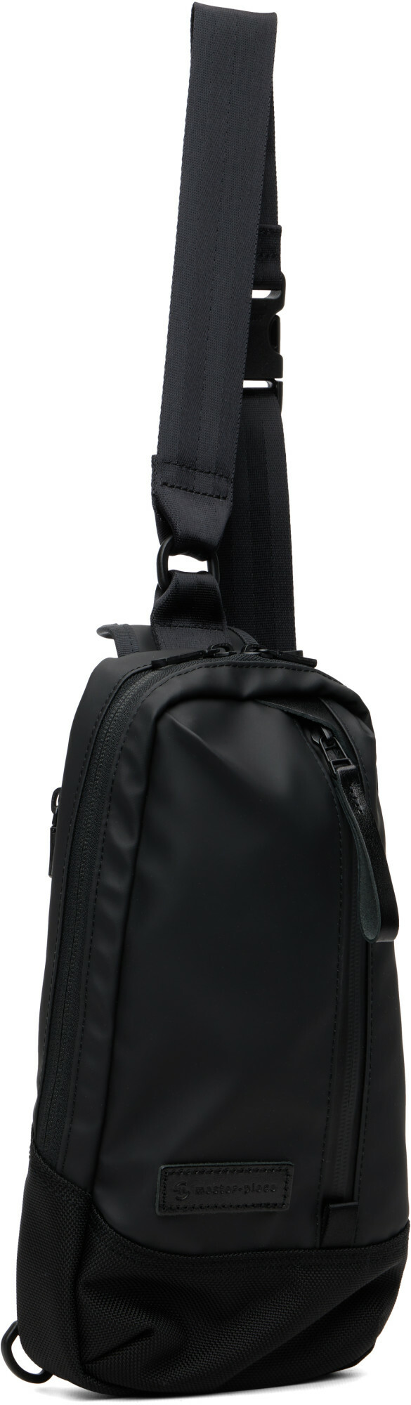 master-piece Black Slick Sling Bag