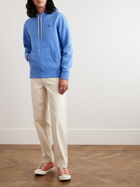 Polo Ralph Lauren - Logo-Embroidered Cotton-Jersey Hoodie - Blue