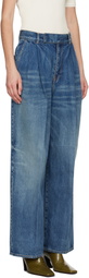 UNDERCOVER Blue Two-Tuck Jeans