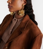 Miu Miu Floral crystal-embellished drop earrings