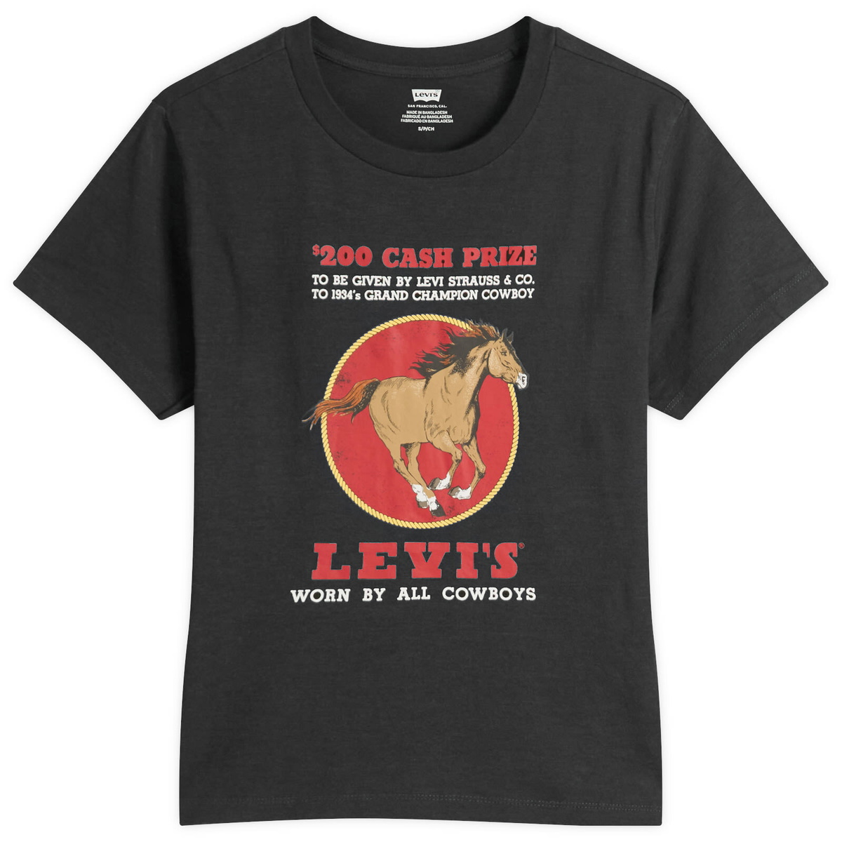 Levi's Women's Horse Print T-Shirt in Pirate Black