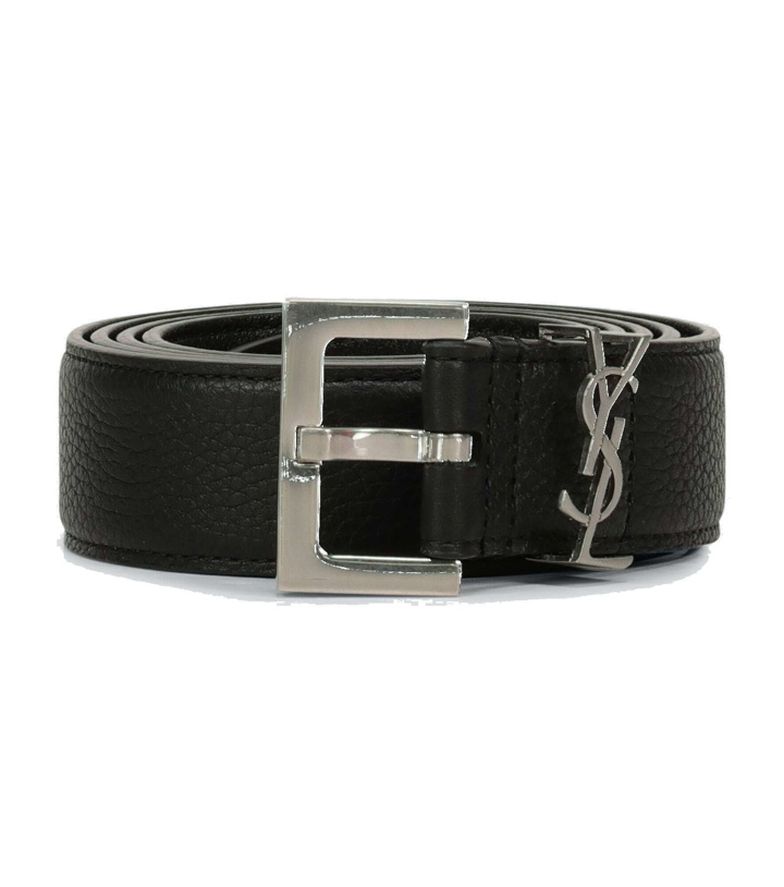 Photo: Saint Laurent - Slim grained leather belt