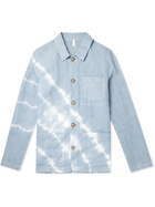 Altea - Hoxton Tie-Dyed Linen Overshirt - Blue