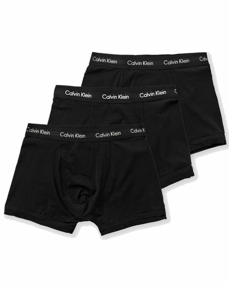 Photo: Calvin Klein Underwear Cotton Stretch Trunk 3 Pk Black - Mens - Boxers & Briefs