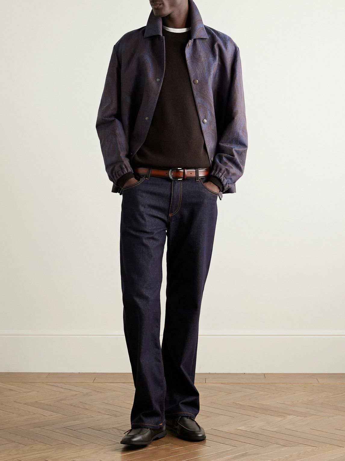 Incotex - Zanone Virgin Wool and Cashmere-Blend Sweater - Brown