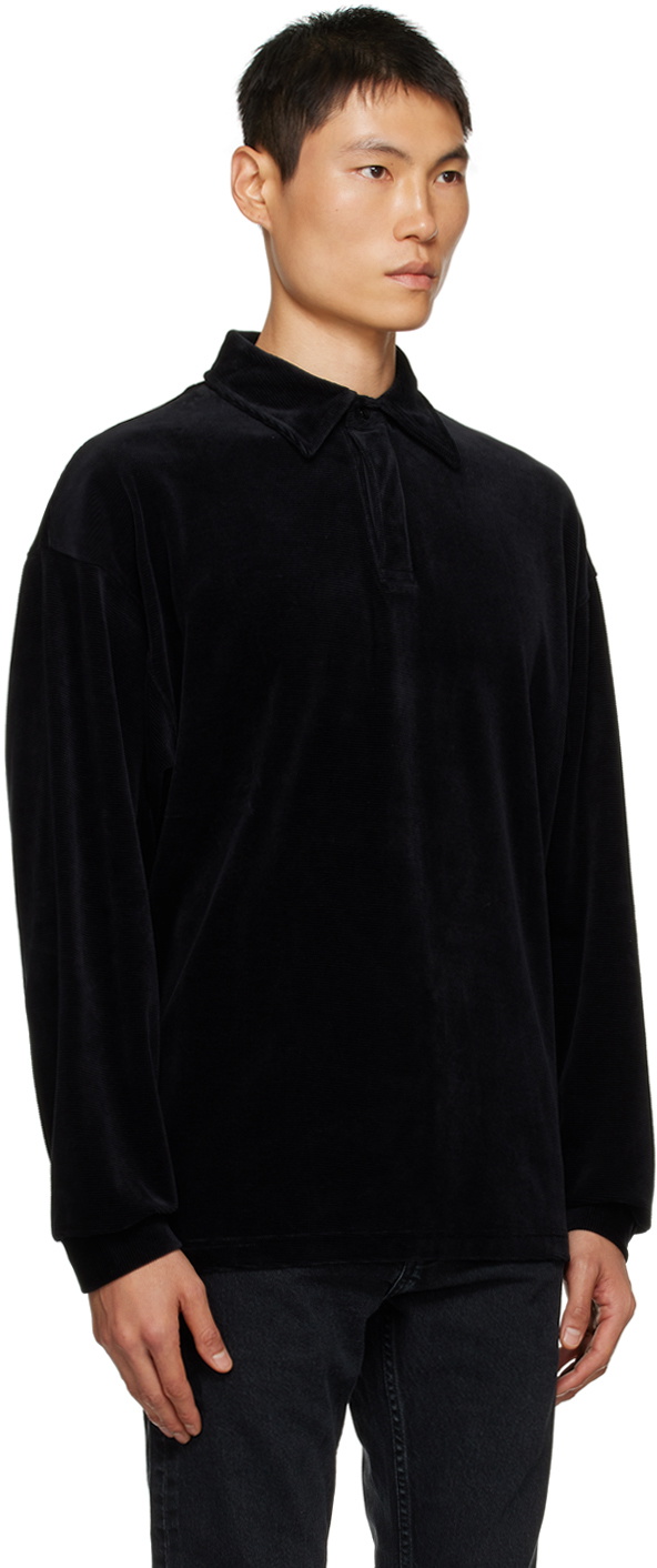 Filippa K Black Vented Polo