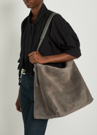 Lemaire Belted Suede Hobo bag - Brown - One Size
