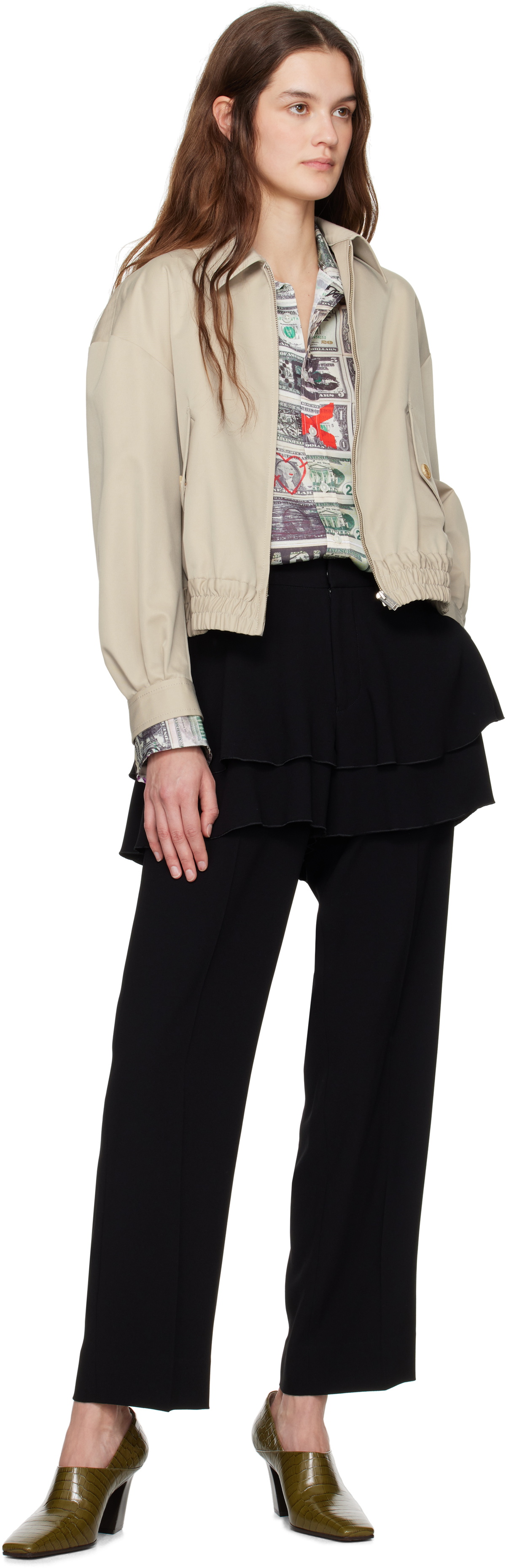 UNDERCOVER Black Ruffle Skirt Trousers
