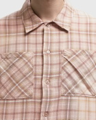Represent Check Shirt pink Mens Longsleefe