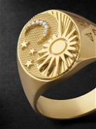 Foundrae - Big Daddy Gold Diamond Signet Ring - Gold