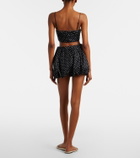 Faithfull Lucia polka-dot linen shorts