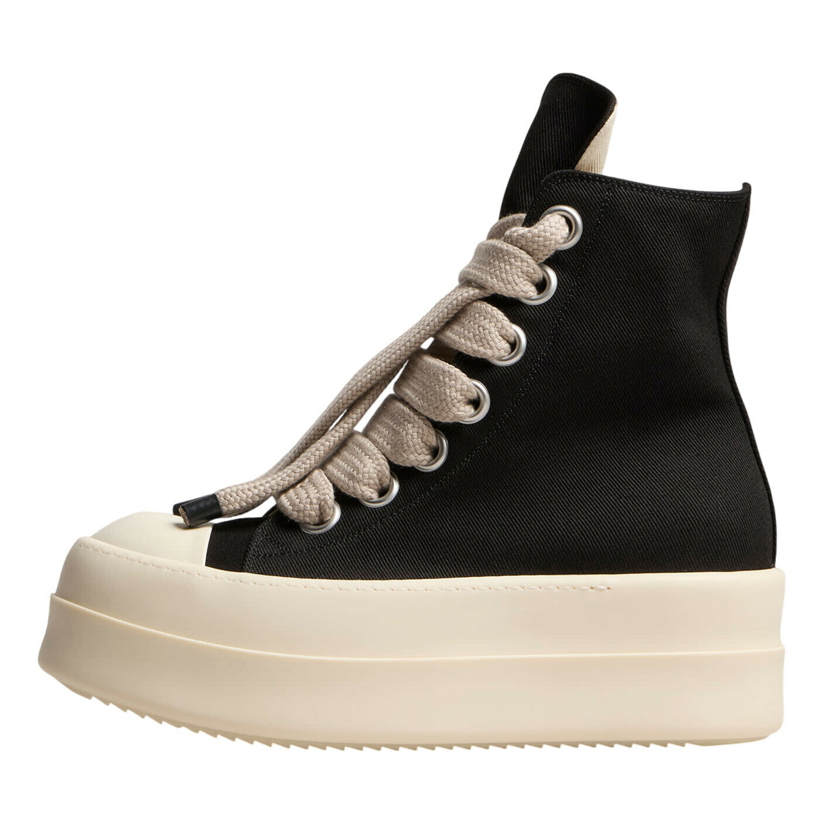 Rick Owens DRKSHDW Black Jumbo Lace Puffer Low Sneaks Sneakers