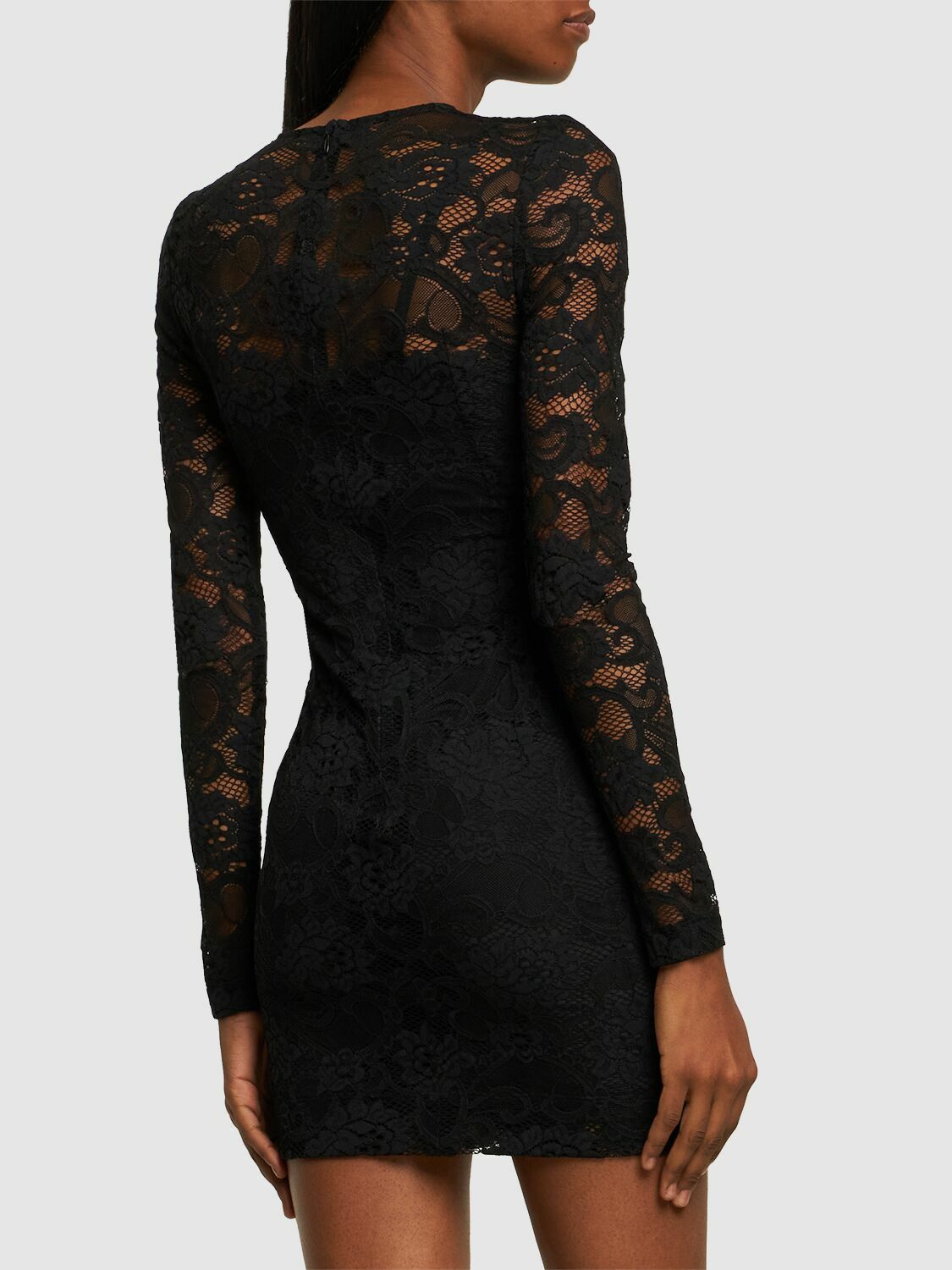 Dolce & Gabbana ストレッチジャージー ミニドレス ブラック DOLCE & GABBANA - Stretch Lace Mini Dress Dolce & Gabbana