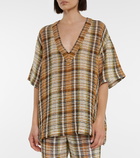 Victoria Beckham - Checked linen top