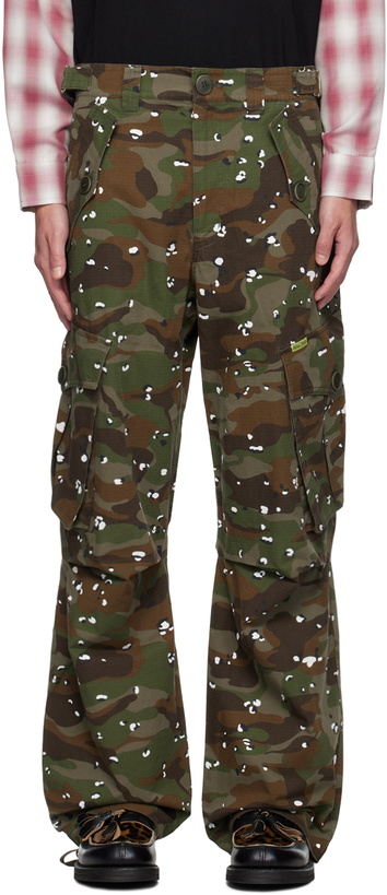 Photo: AFTER PRAY Khaki Military Camo Cargo Pants