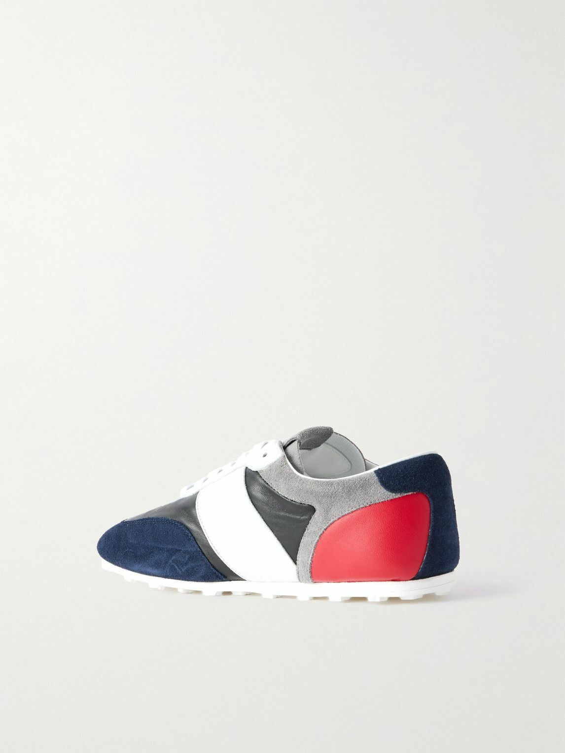 Marni - Logo-Embroidered Suede-Trimmed Leather Sneakers - Black