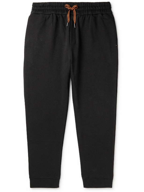 Photo: Zegna - Tapered Cotton-Blend Jersey Sweatpants - Black
