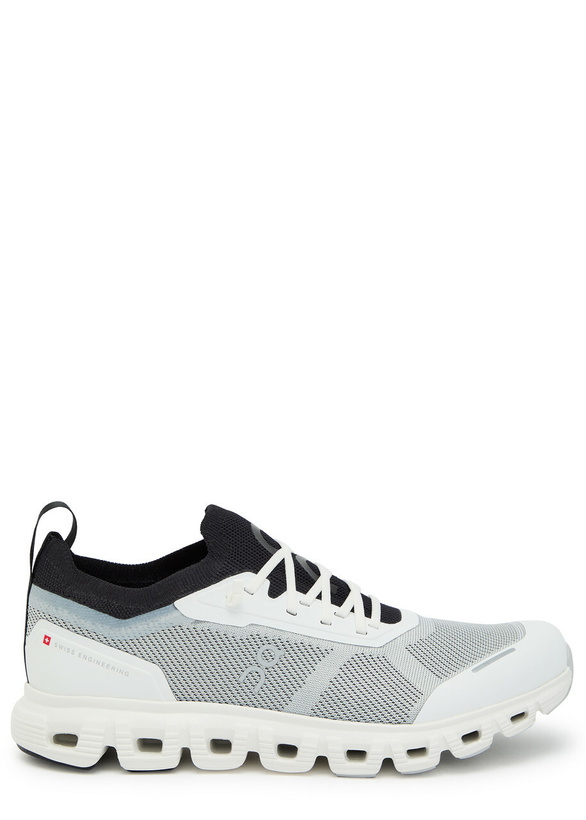 Photo: ON Cloud 6 Versa Panelled Mesh-knit Sneakers Black And White