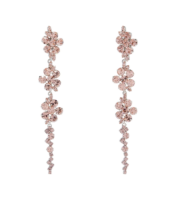 Photo: Simone Rocha Floral crystal-embellished drop earrings