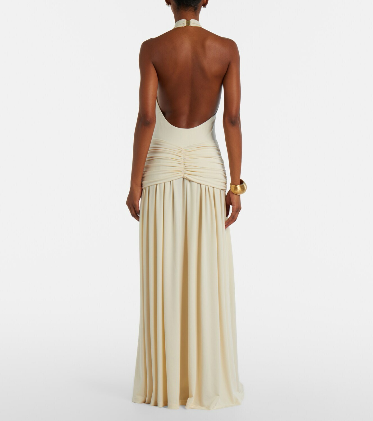 Bananhot Zoya draped halterneck maxi dress