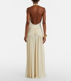 Bananhot Zoya draped halterneck maxi dress
