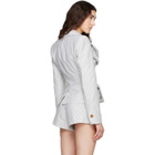 Vivienne Westwood Gray Drunken Tailored Blazer