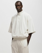 Adidas Basketball Velour Half Zip Sweatshirt White - Mens - Half Zips