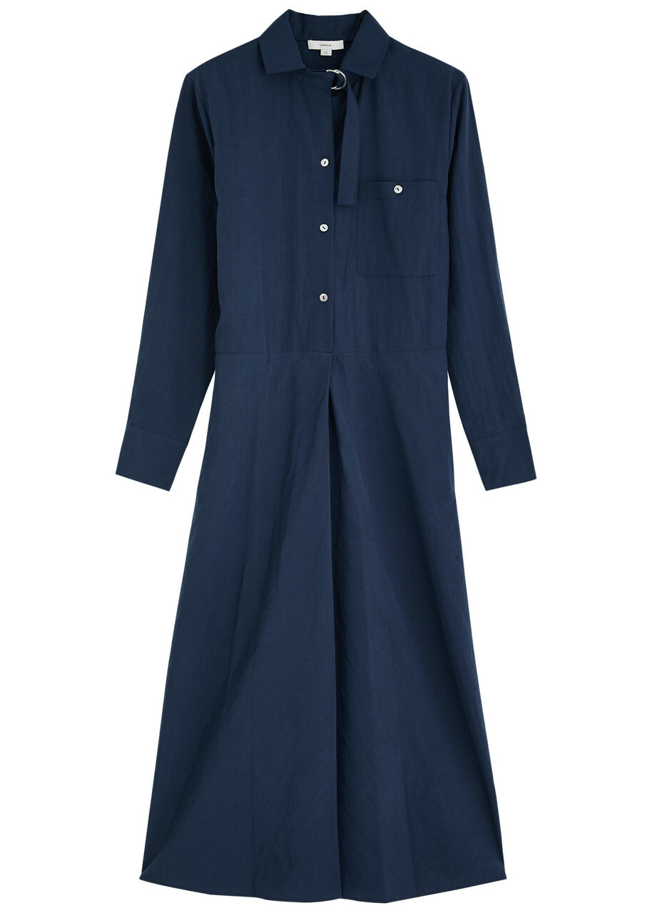 knee length dresses for ladies Midi Shirt Dress