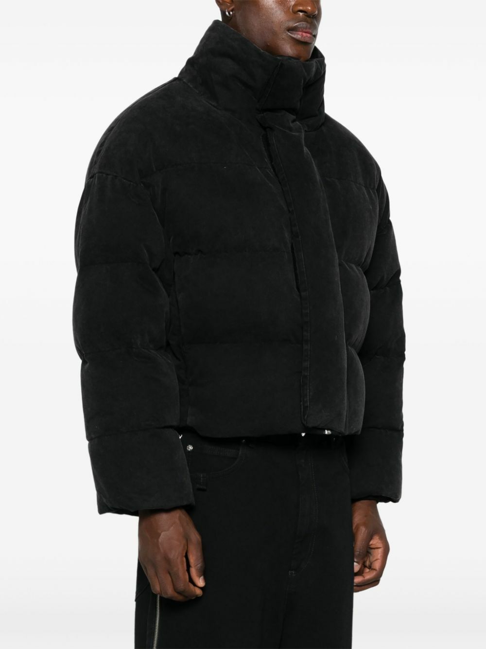 ENTIRE STUDIOS Black Velvet Puffer Jacket