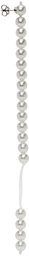 MM6 Maison Margiela White Asymmetric Pearl Earrings