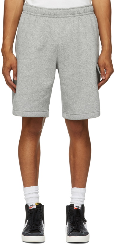 Photo: Nike Grey Fleece Sportswear Club Cargo Shorts
