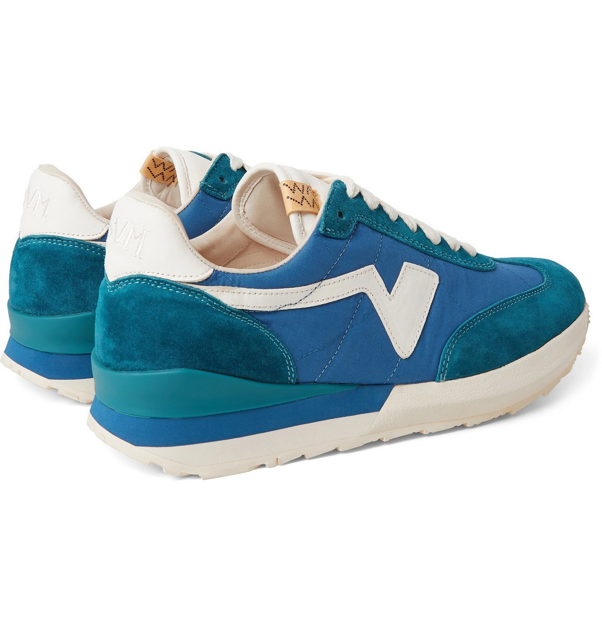 visvim - FKT Runner Suede- and Leather-Trimmed Nylon-Blend Sneakers - Blue