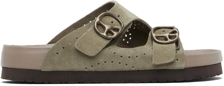 Photo: NEEDLES Khaki Double Strap Sandals