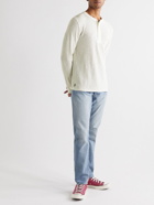 Polo Ralph Lauren - Slim-Fit Logo-Embroidered Waffle-Knit Cotton Henley T-Shirt - Neutrals