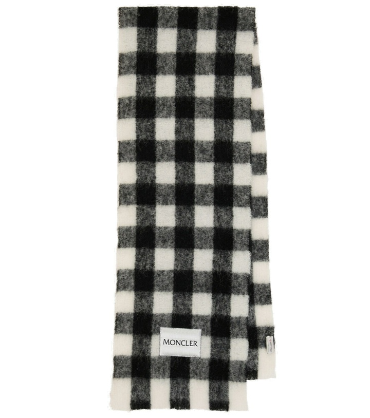 Photo: Moncler - Checked logo scarf