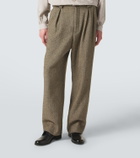 Giorgio Armani Cotton and wool-blend straight pants