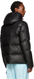 Yves Salomon - Army Black Leather Down Jacket