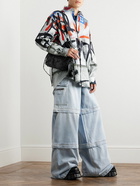 VETEMENTS - Oversized Printed Cotton-Poplin Shirt - Gray