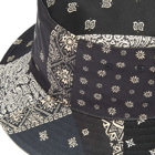 FrizmWORKS Men's Reversible Bucket Hat in Black Bandana