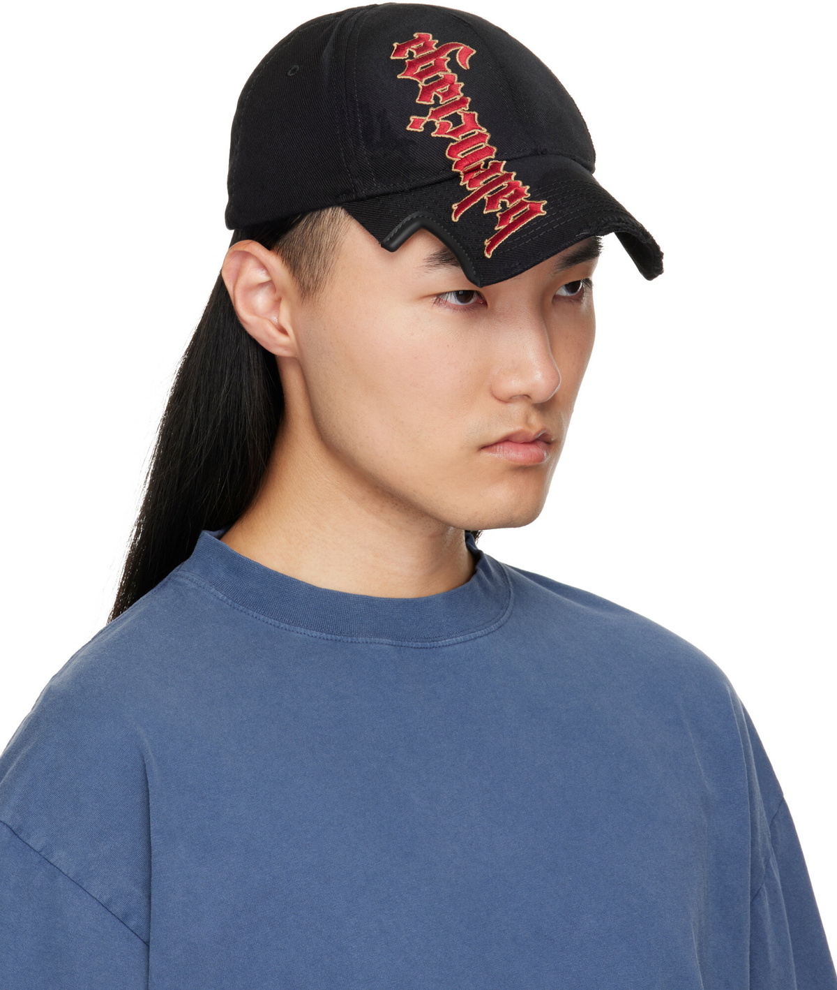 Balenciaga Black Gothic Placement No Closure Cap